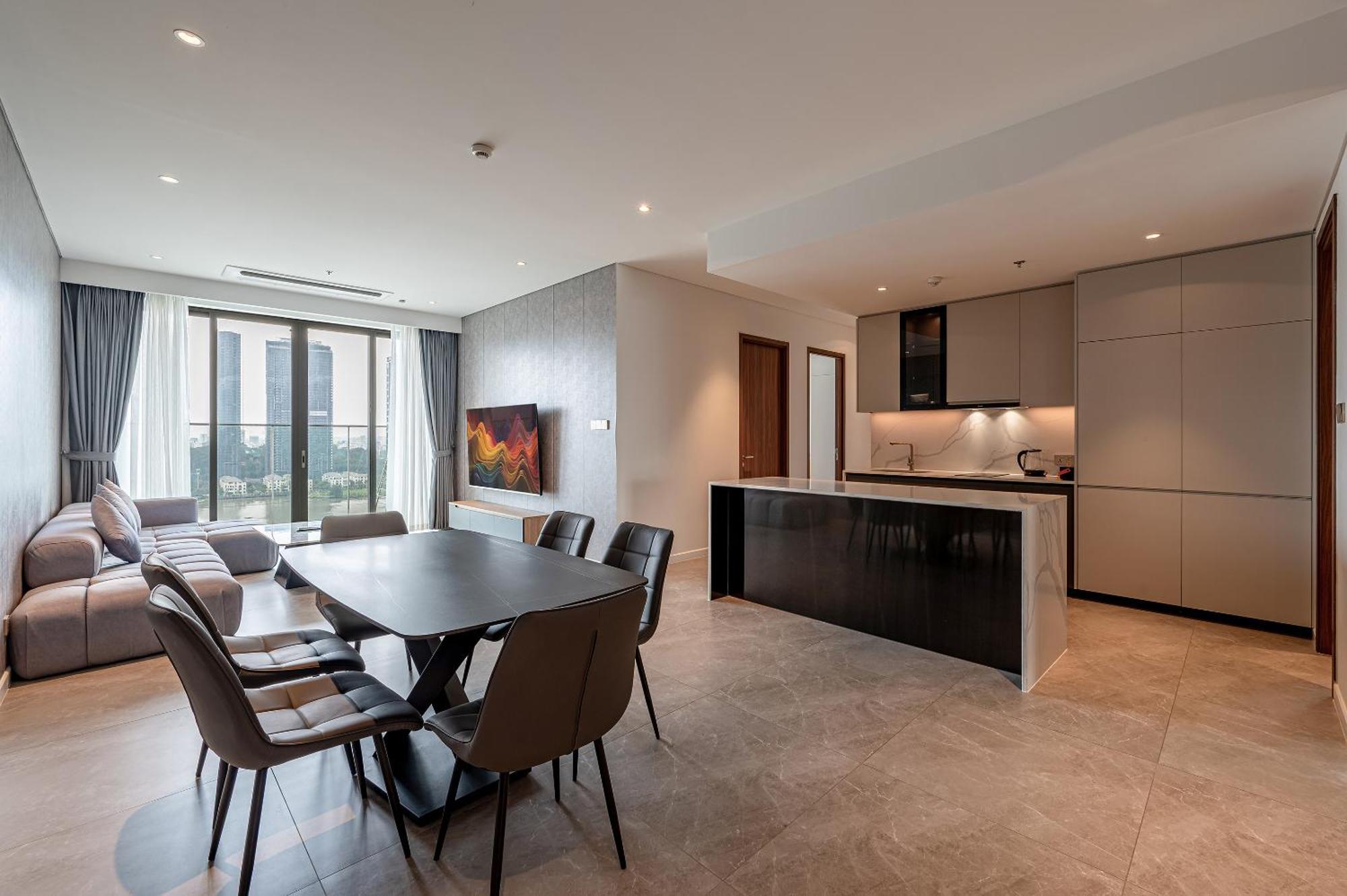 Apartmán Metropole Thu Thiem Ho Či Minovo Město Exteriér fotografie
